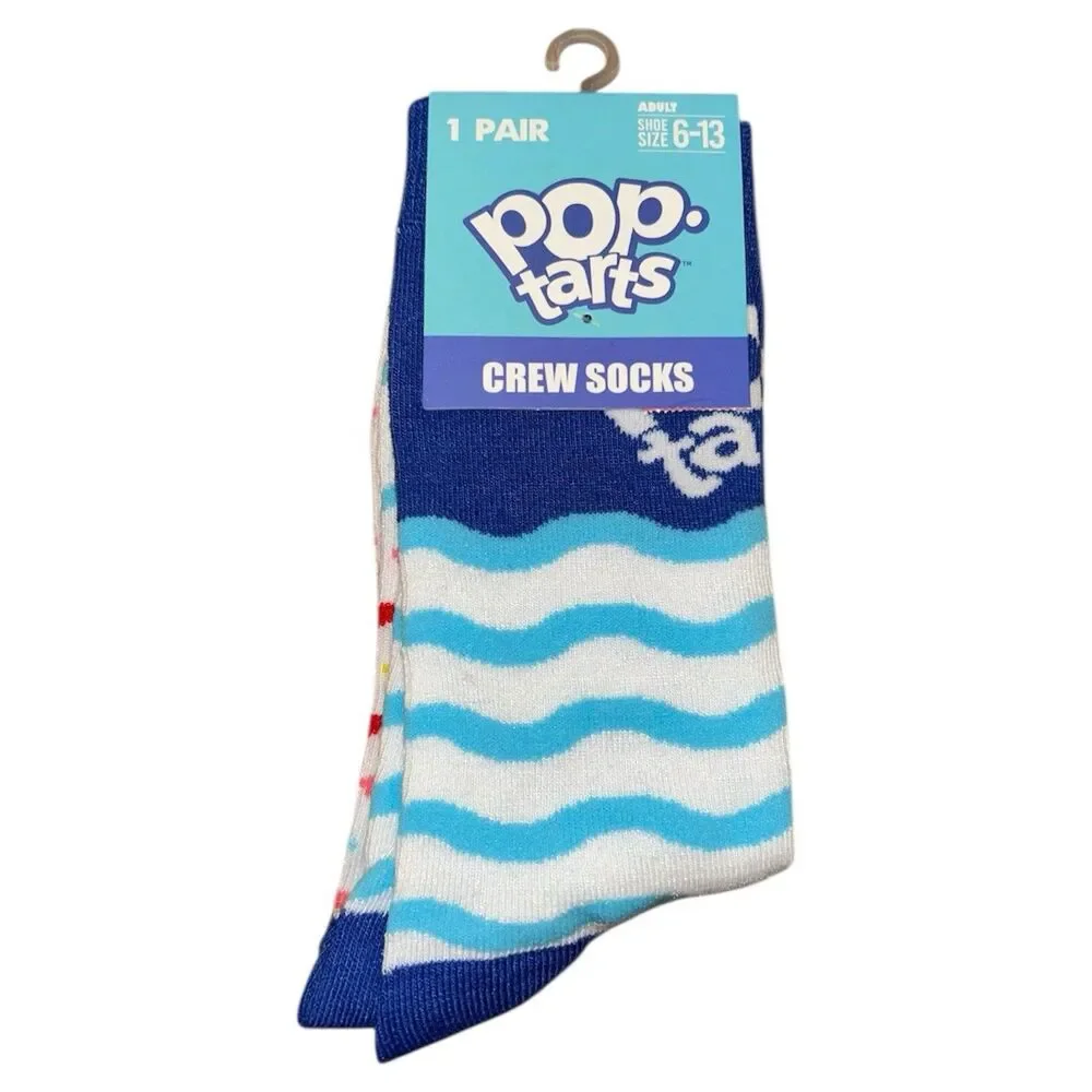1x Pop Tarts Novelty Crew Socks Adult Set Size 6-12